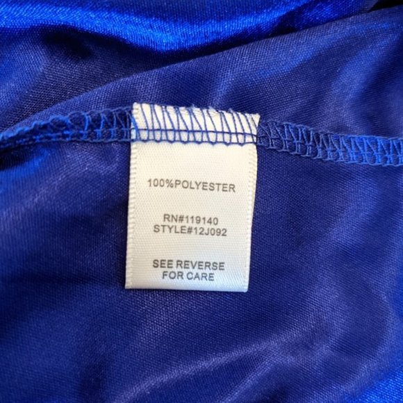 Blue Formal Dress with Key Hole High Low Length S Small Size 4 Double Zero - Picture 7 of 9